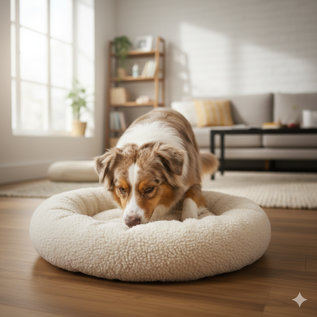 why do dogs scratch their bed