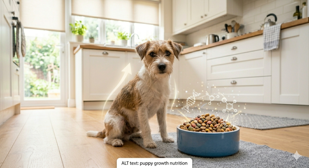 can a puppy eat adult dog food