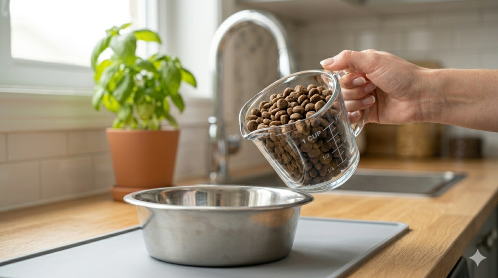 how many cups in a pound of dog food