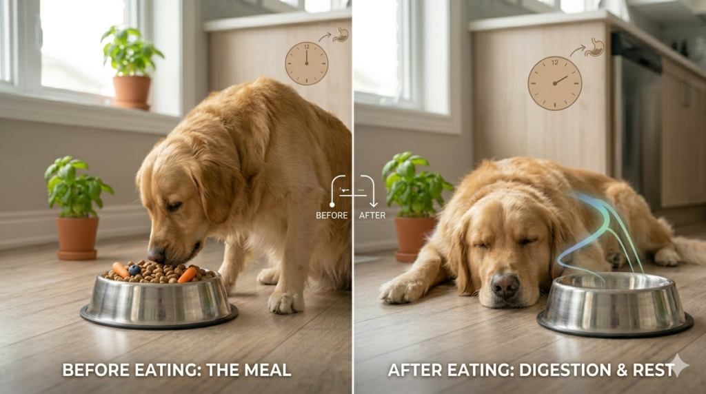 how long does it take a dog to digest food