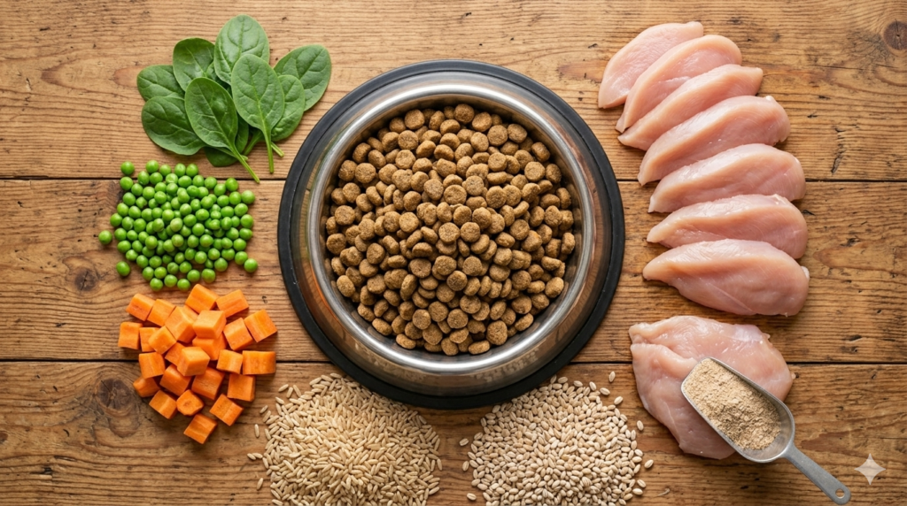 what is chicken meal in dog food made of