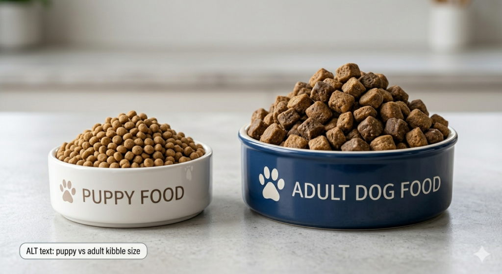 can adult dogs eat puppy food