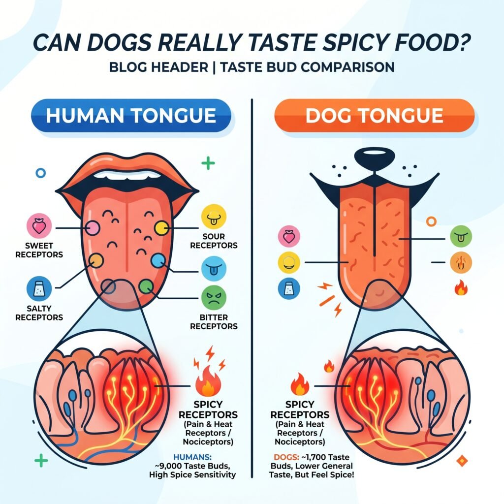 do dogs taste spicy food