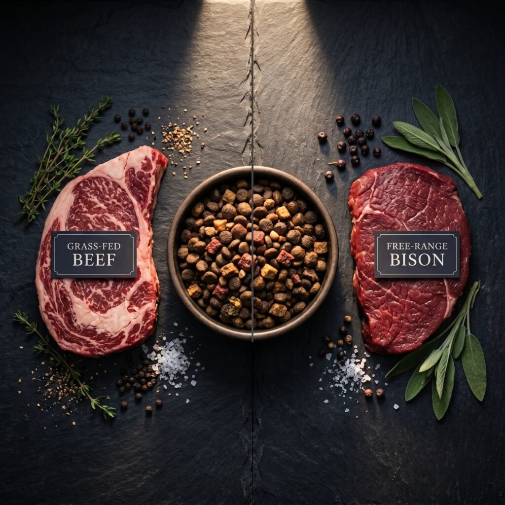 beef and bison dog food