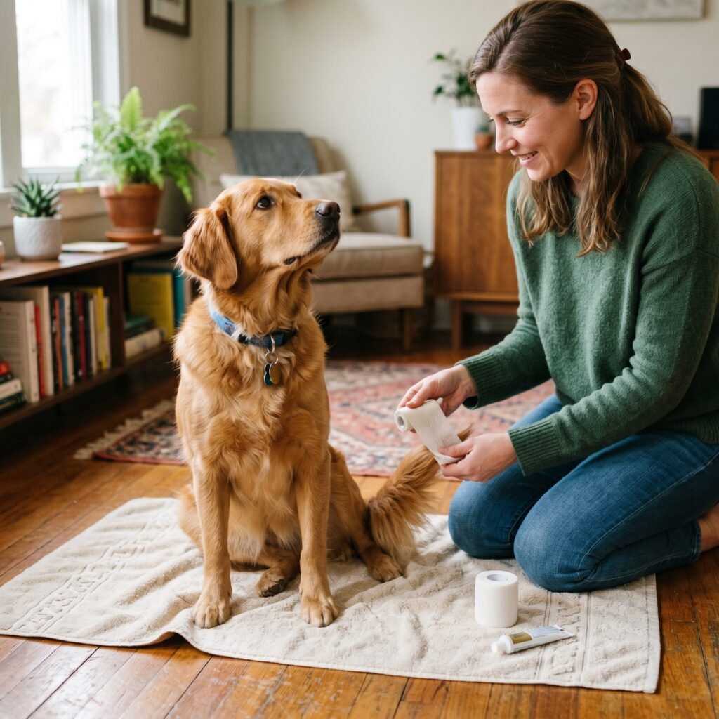 how to wrap a dog with happy tail